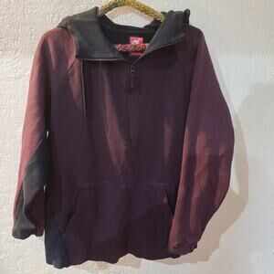 Nike Sportwear Tech Fleece Half Zip Hoodie Sweatshirt Side Zip Mens L Red Black